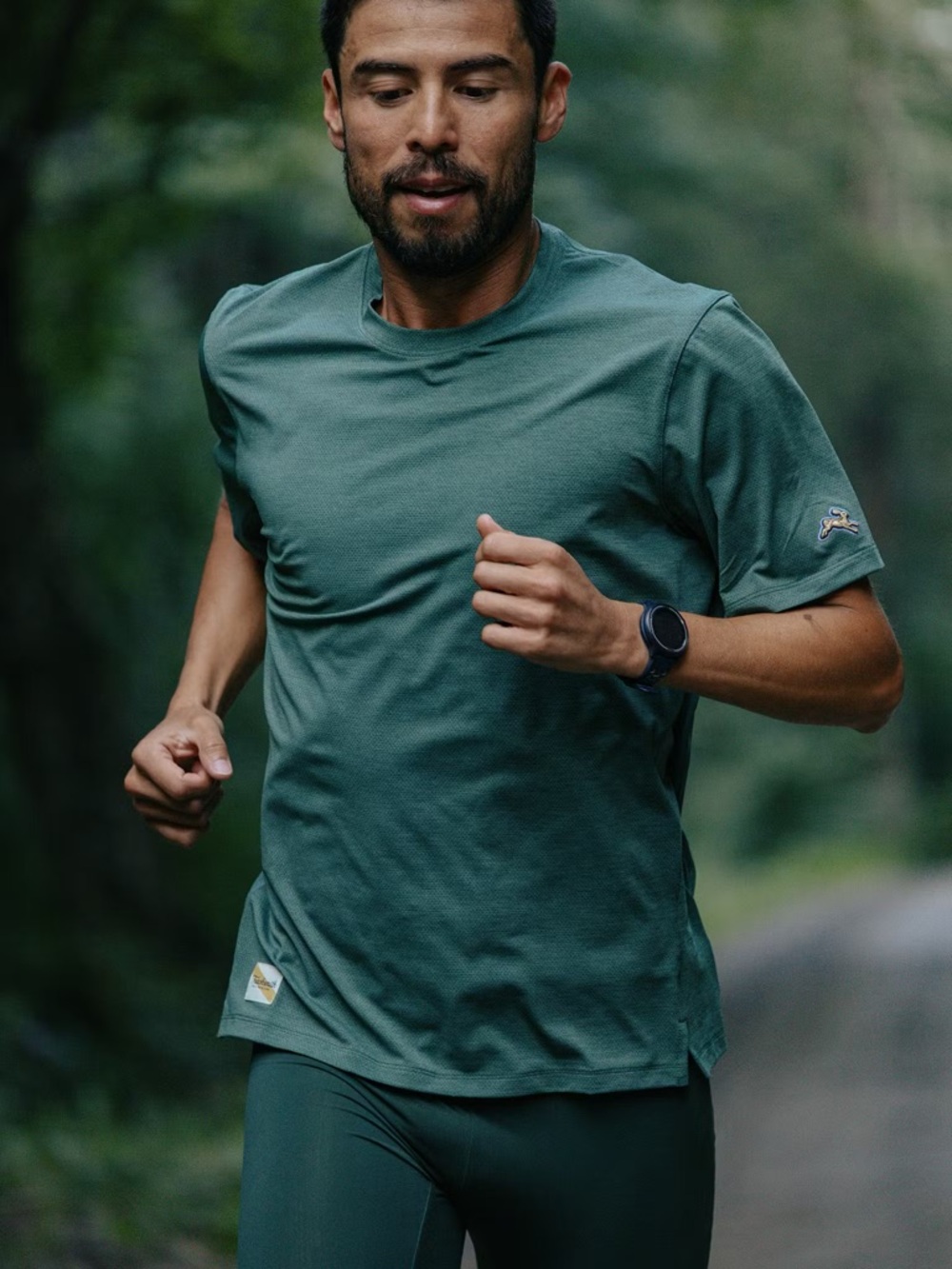 Tracksmith Green Running Tee XS Athletic Fit Short Sleeve